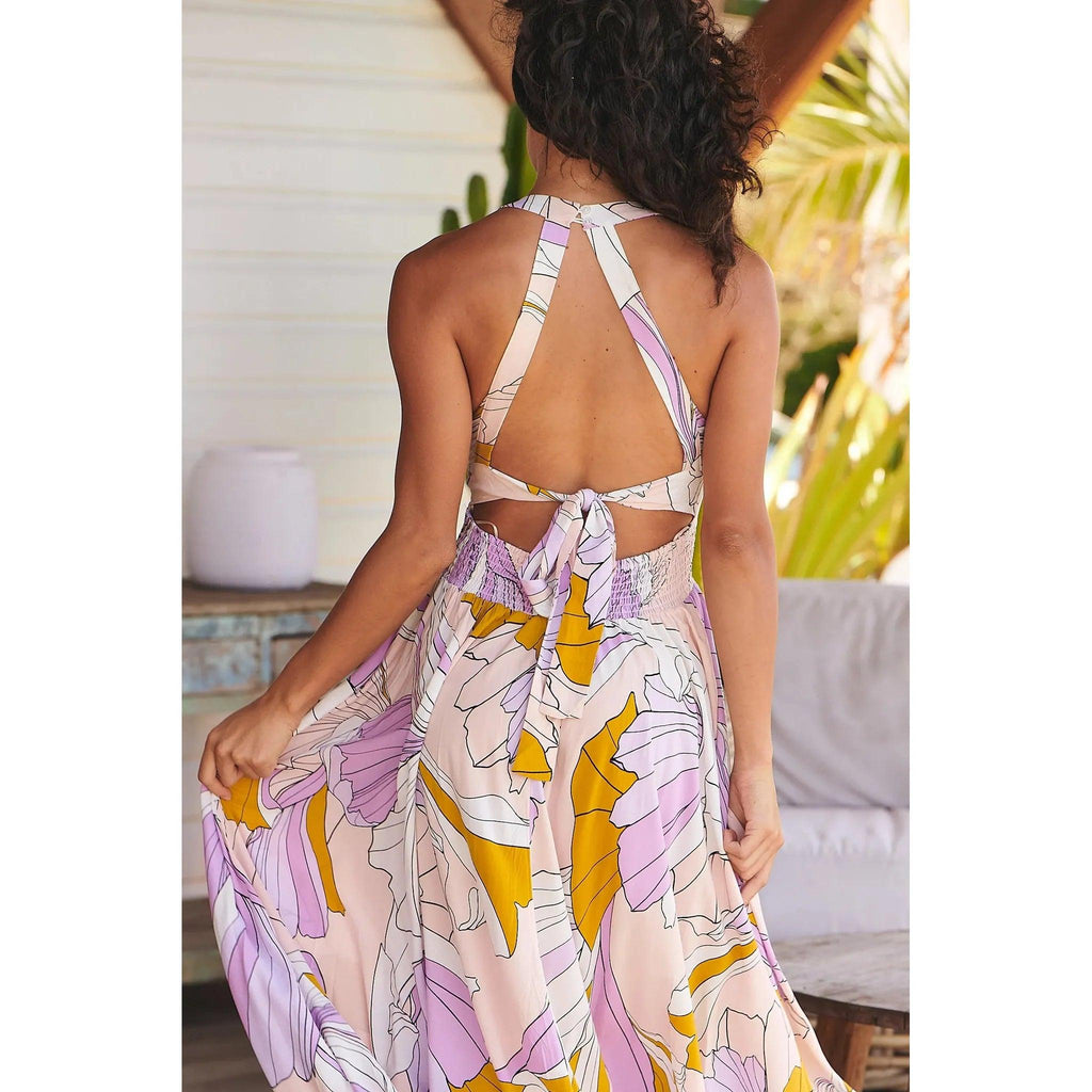 JAASE Endless Summer Lavender Swirl Maxi Dress - AUSOUTLET.com.au