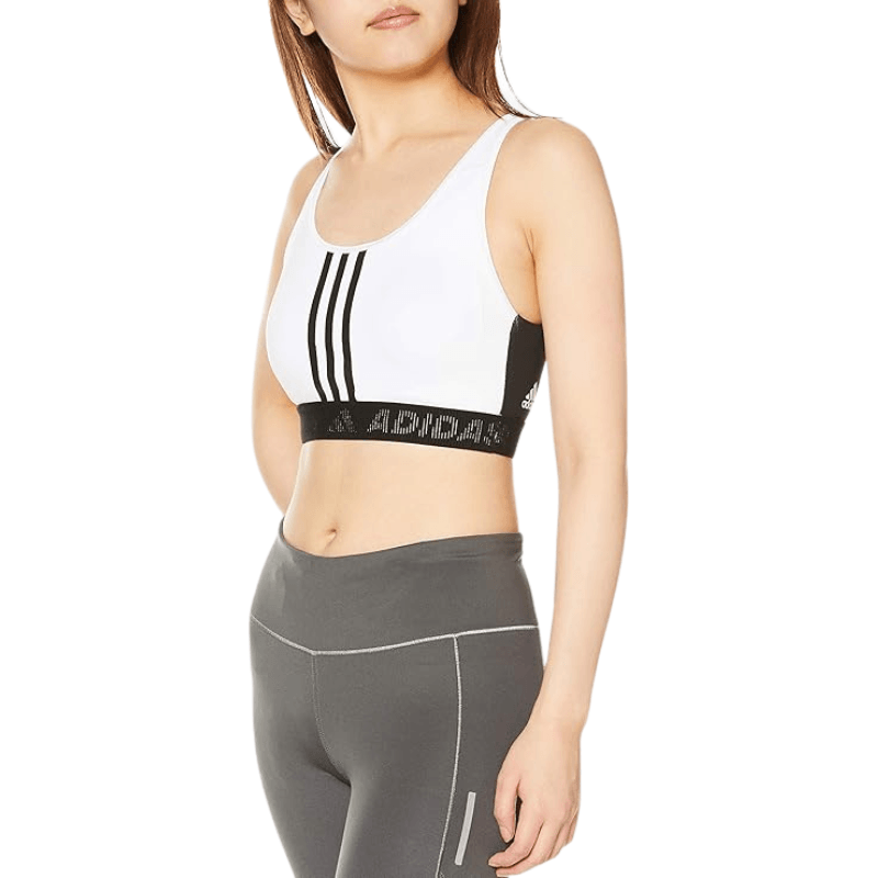 Adidas Womens Don't Rest 3-Stripes Bra in White - AUSOUTLET.com.au