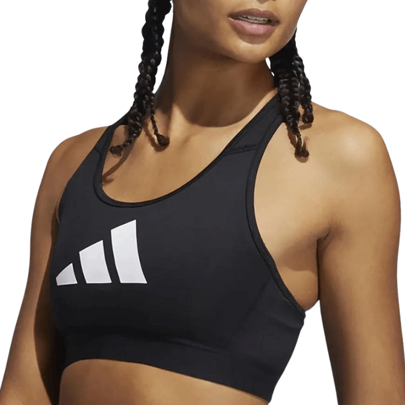 Adidas Womens Dont Rest Black Sport Bra - AUSOUTLET.com.au