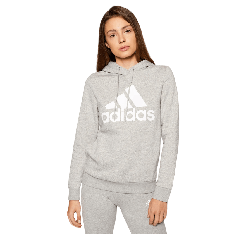 Adidas Essentials Logo Fleece Hoodie in Grey - AUSOUTLET.com.au