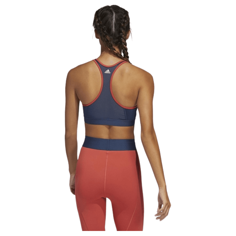 Adidas Womens Blue Sport Bra - AUSOUTLET.com.au