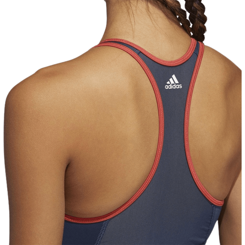 Adidas Womens Blue Sport Bra - AUSOUTLET.com.au