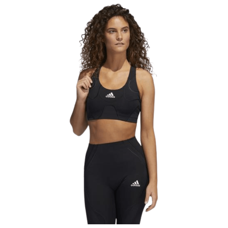 Adidas Womens Black Lux Sports Bra - AUSOUTLET.com.au