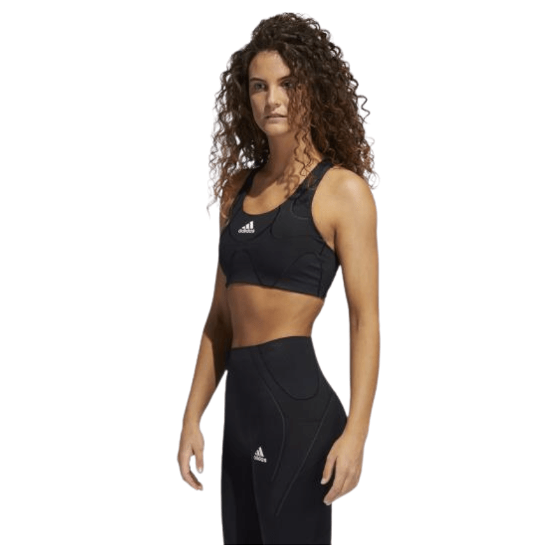 Adidas Womens Black Lux Sports Bra - AUSOUTLET.com.au