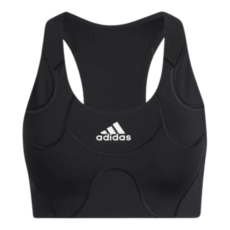 Adidas Womens Black Lux Sports Bra - AUSOUTLET.com.au