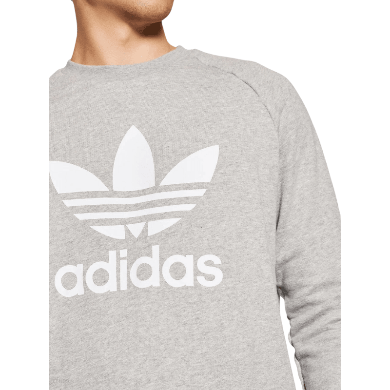 Adidas Mens Classic Crewneck - Grey - AUSOUTLET.com.au