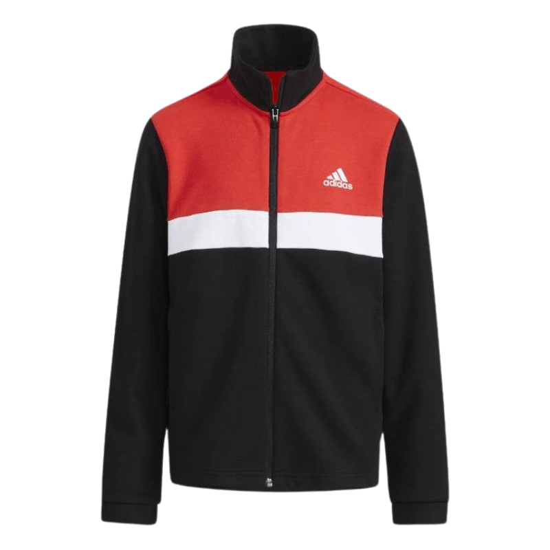 Adidas Kids Black/Red/White Jacket - AUSOUTLET.com.au