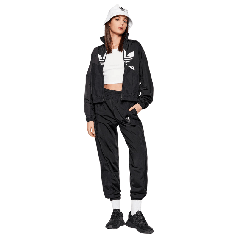 Adidas Womens Black Zip Jacket - AUSOUTLET.com.au