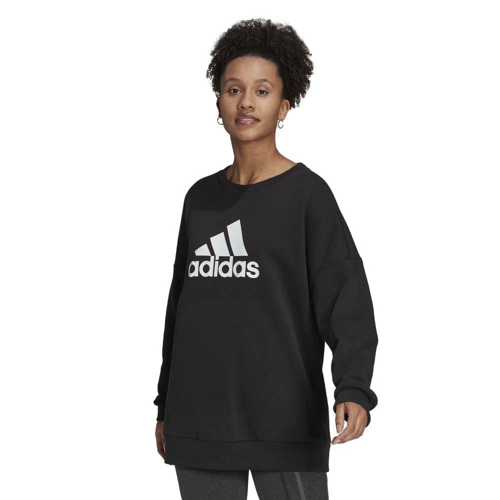 Adidas Womens Black Crew Sweatshirt - AUSOUTLET.com.au