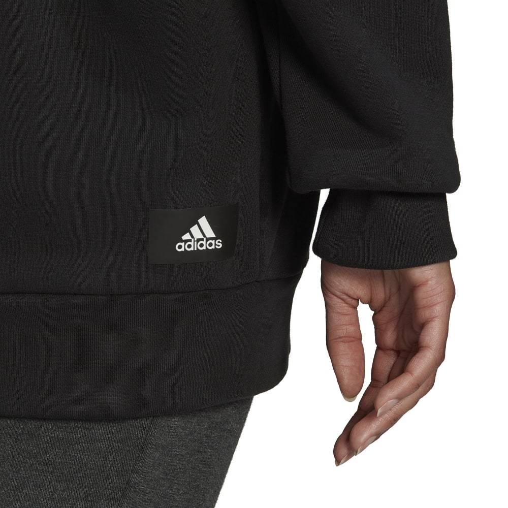 Adidas Womens Black Crew Sweatshirt - AUSOUTLET.com.au