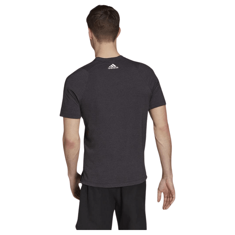 Adidas Mens Training Icons 3 Bar Black Training T-Shirt - AUSOUTLET.com.au