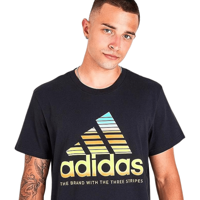 Adidas Mens Black Gradient Graphic T-Shirt - AUSOUTLET.com.au