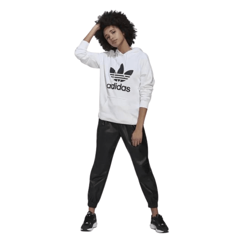 Adidas Womens White Trefoil Hoodie - AUSOUTLET.com.au