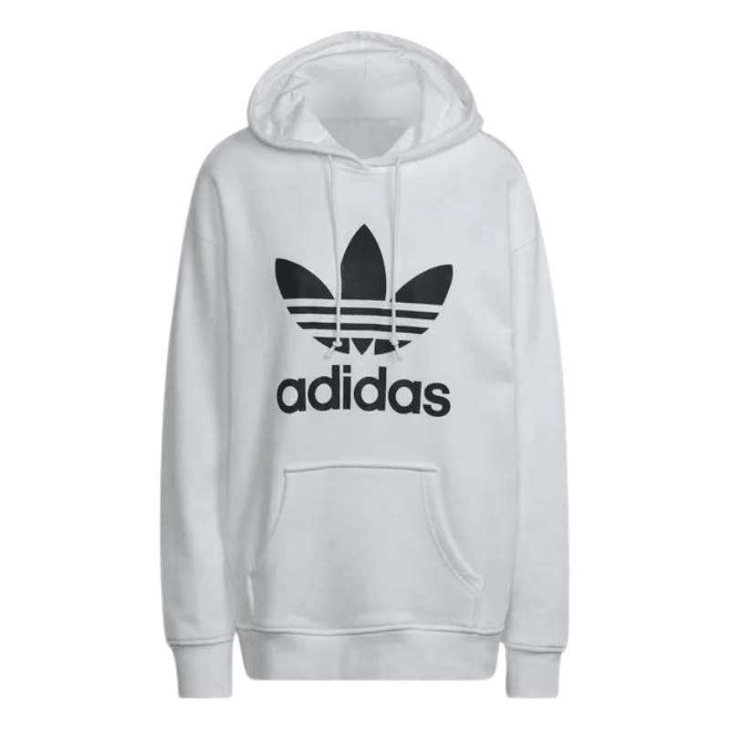 Adidas Womens White Trefoil Hoodie - AUSOUTLET.com.au