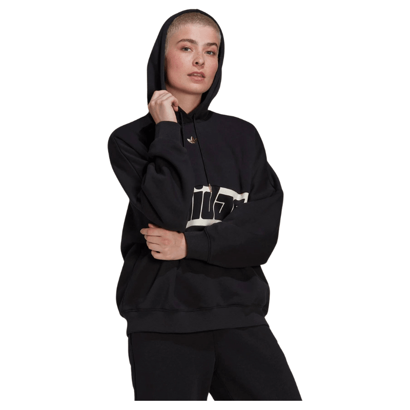 Adidas Womens Black Ski Chic Hoodie - AUSOUTLET.com.au