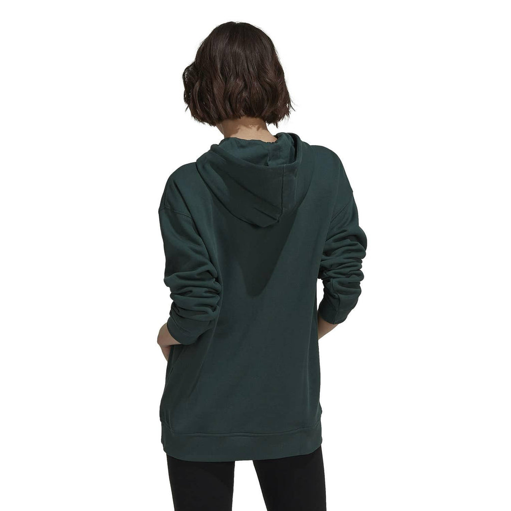 Adidas Womens Green Trefoil Hoodie Mineral Green - AUSOUTLET.com.au