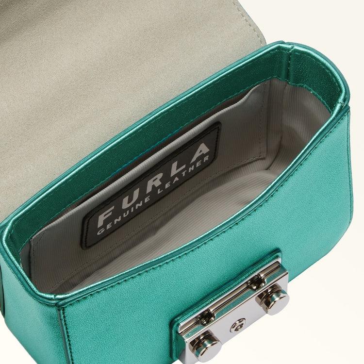 Furla Metropolis Mini Crossbody Bag - Metallic Teal - AUSOUTLET.com.au