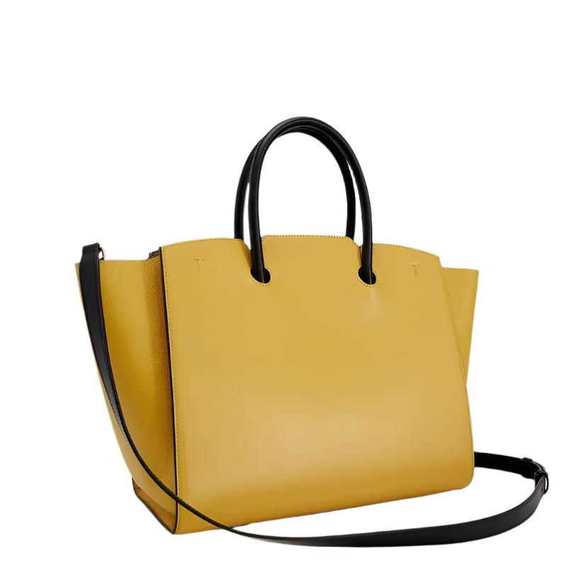 Furla Genesi Large Tote - Black+Honey - AUSOUTLET.com.au