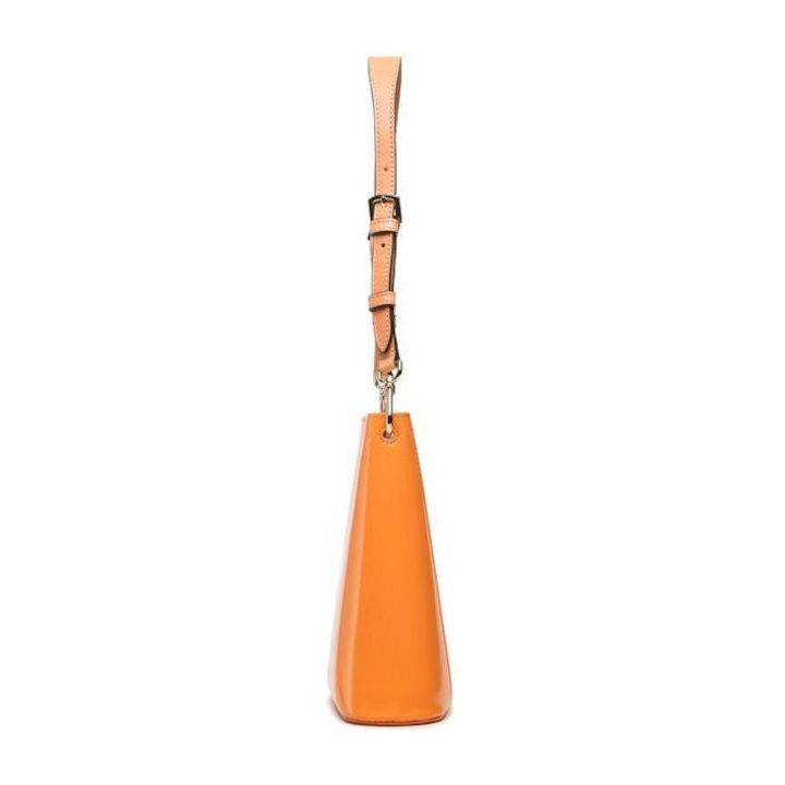 Furla Fleur Shoulder Bag - Vitello Roma Orange and Gold - AUSOUTLET.com.au