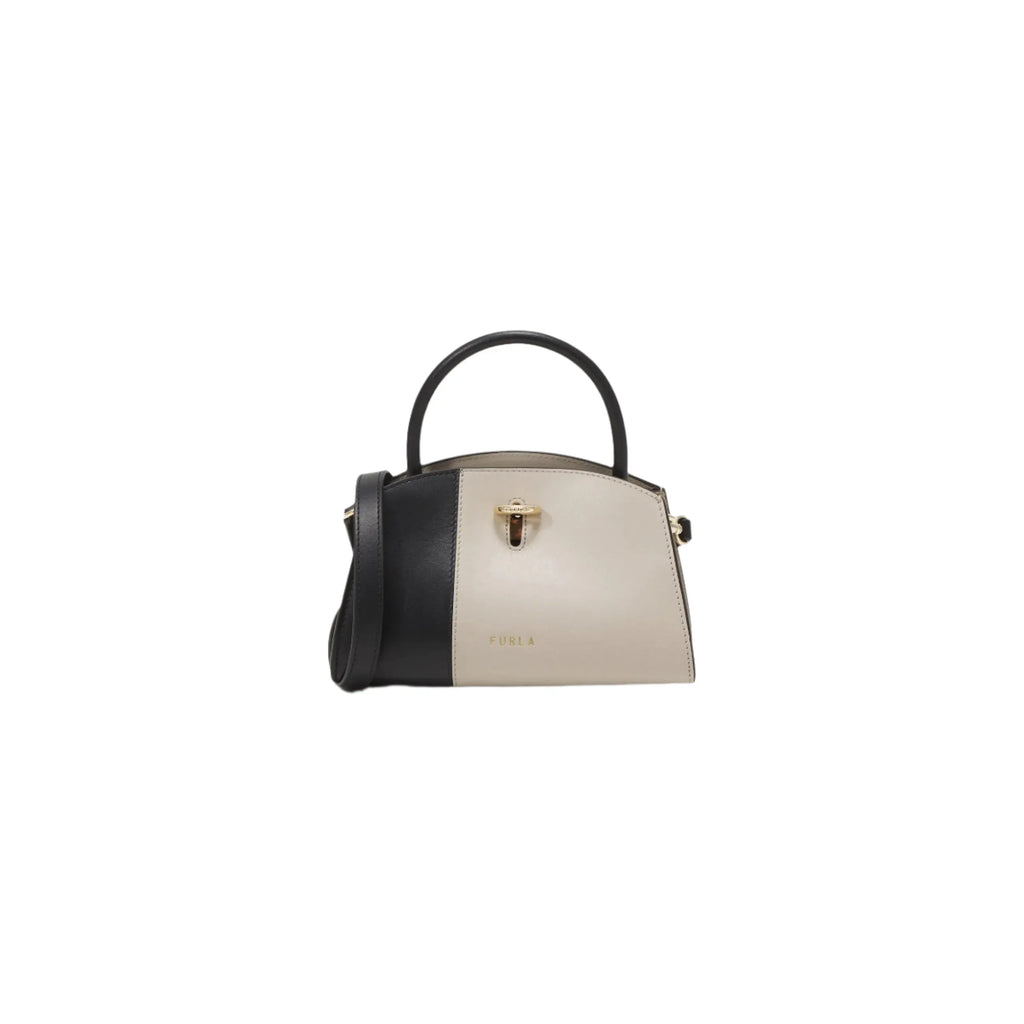 Furla Genesi Mini Tote Bag - Beige and Black - AUSOUTLET.com.au