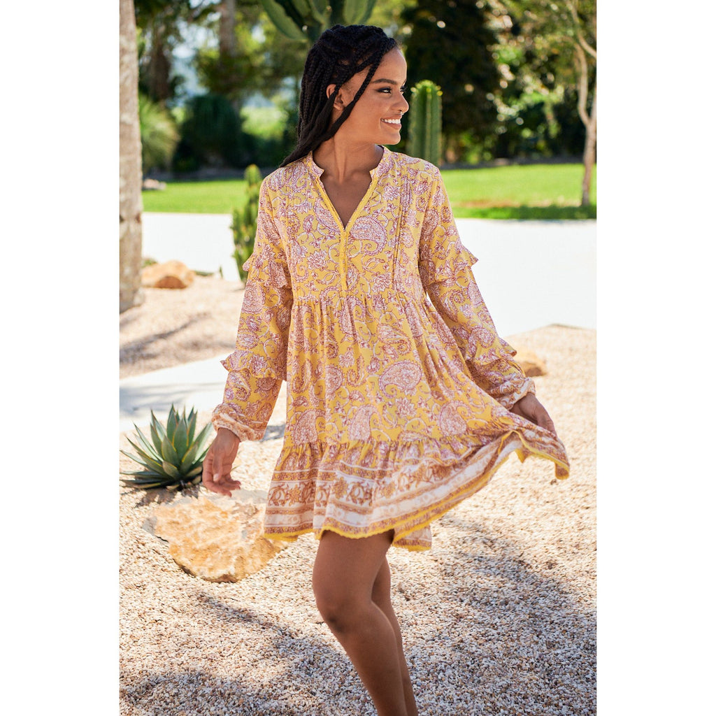 JAASE Elodie Print Fey Mini Dress - AUSOUTLET.com.au