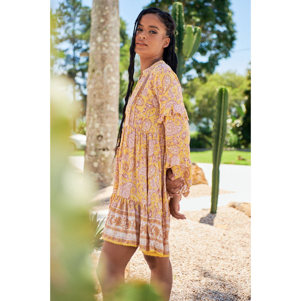 JAASE Elodie Print Fey Mini Dress - AUSOUTLET.com.au