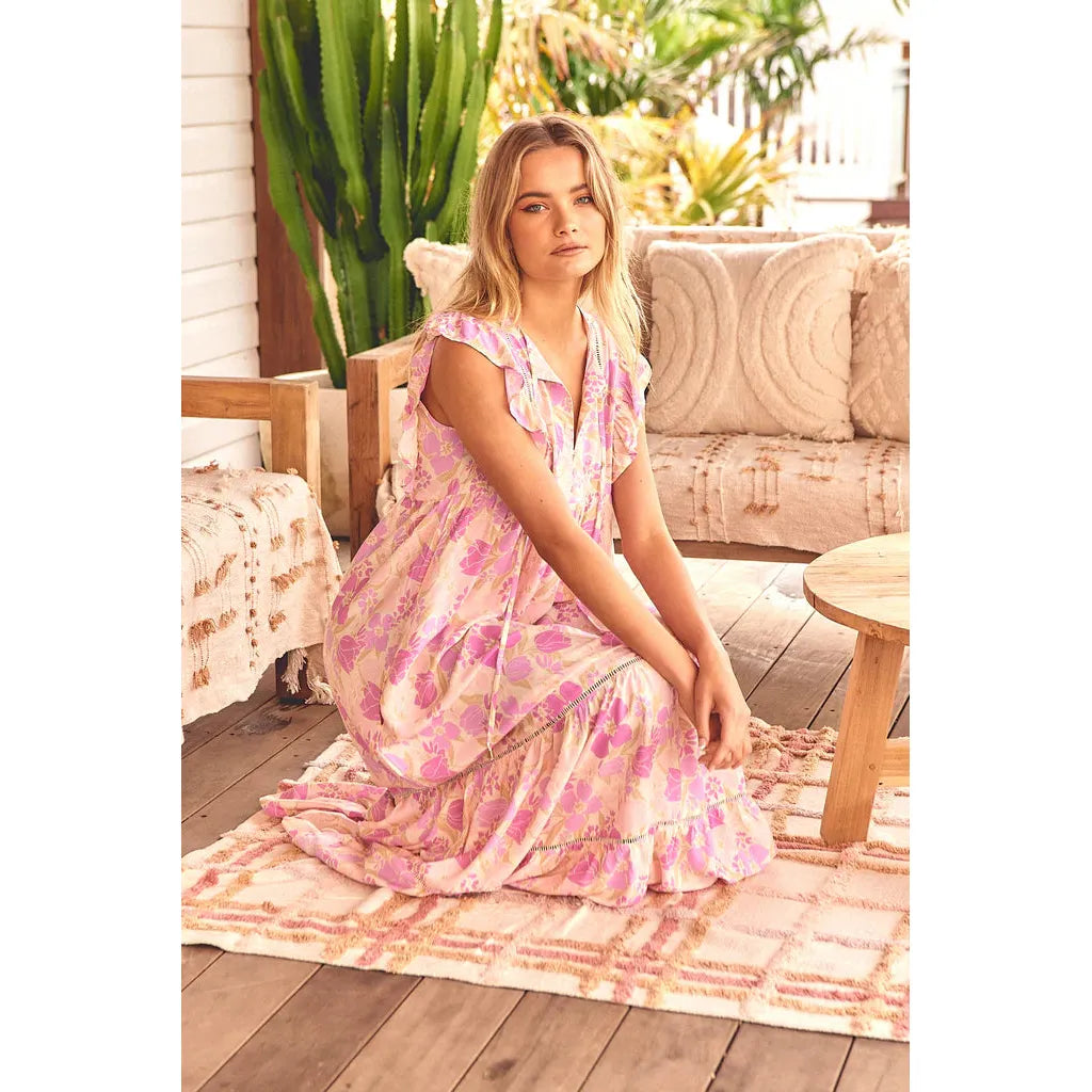 JAASE Evolet Print Tilda Maxi Dress - AUSOUTLET.com.au