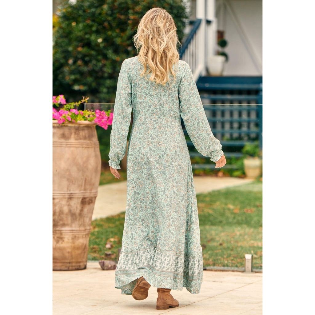 JAASE Mint Paisley Print Gemini Maxi - AUSOUTLET.com.au