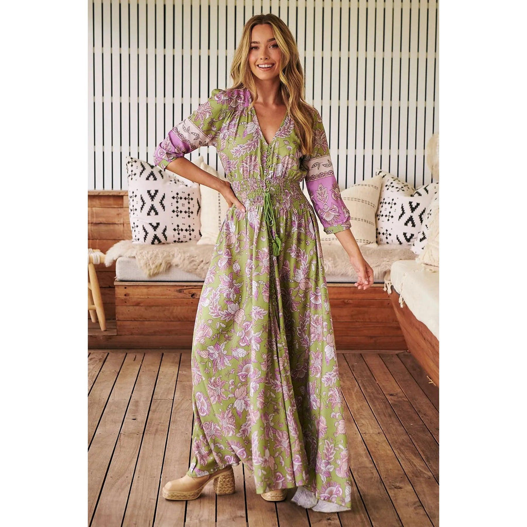 JAASE Kaffir Print Indiana Maxi Dress - AUSOUTLET.com.au