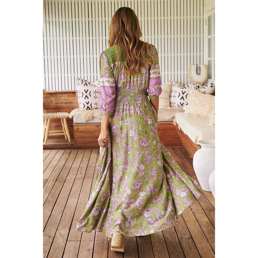 JAASE Kaffir Print Indiana Maxi Dress - AUSOUTLET.com.au