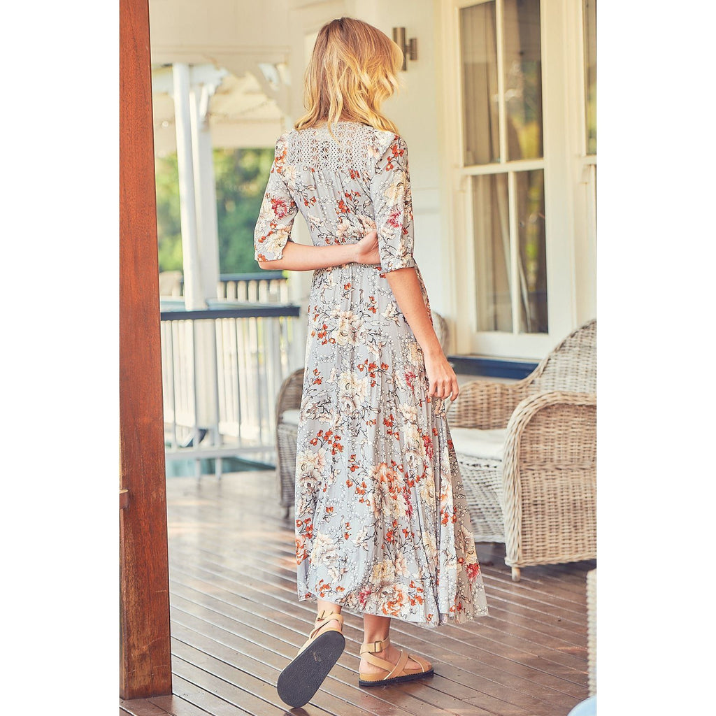 JAASE Orange Blossom Print Indiana Maxi Dress - AUSOUTLET.com.au