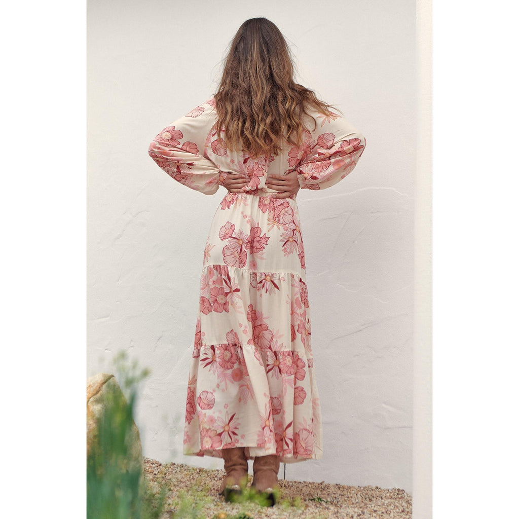 JAASE Lucie Print Otto Maxi Dress - AUSOUTLET.com.au