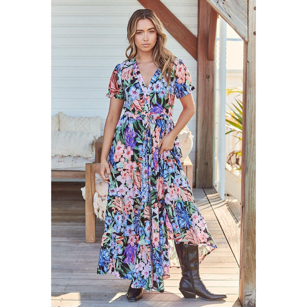 JAASE Midnight Tropics Print June Maxi Dress - AUSOUTLET.com.au