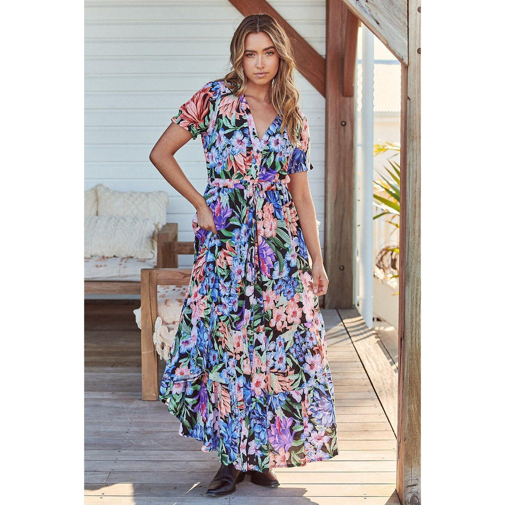 JAASE Midnight Tropics Print June Maxi Dress - AUSOUTLET.com.au