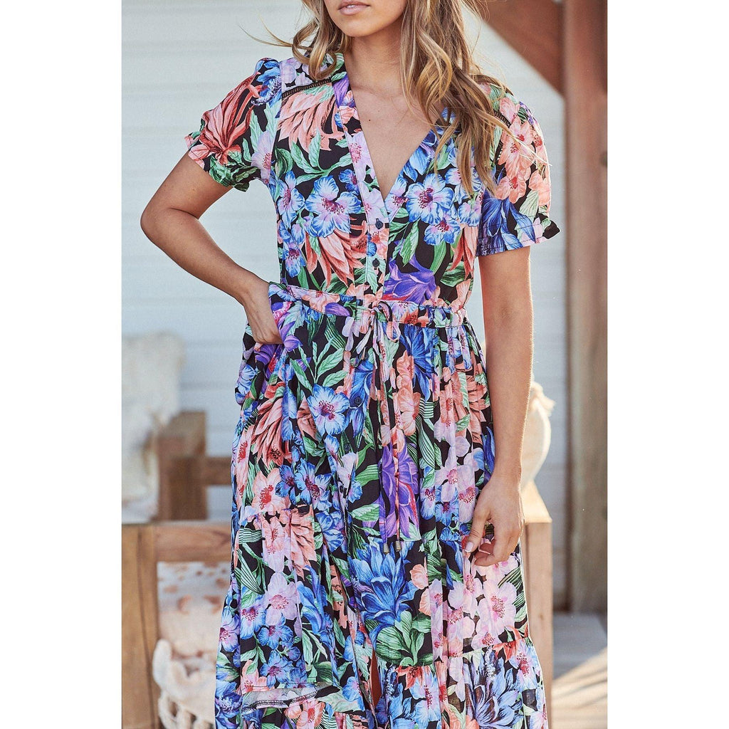 JAASE Midnight Tropics Print June Maxi Dress - AUSOUTLET.com.au