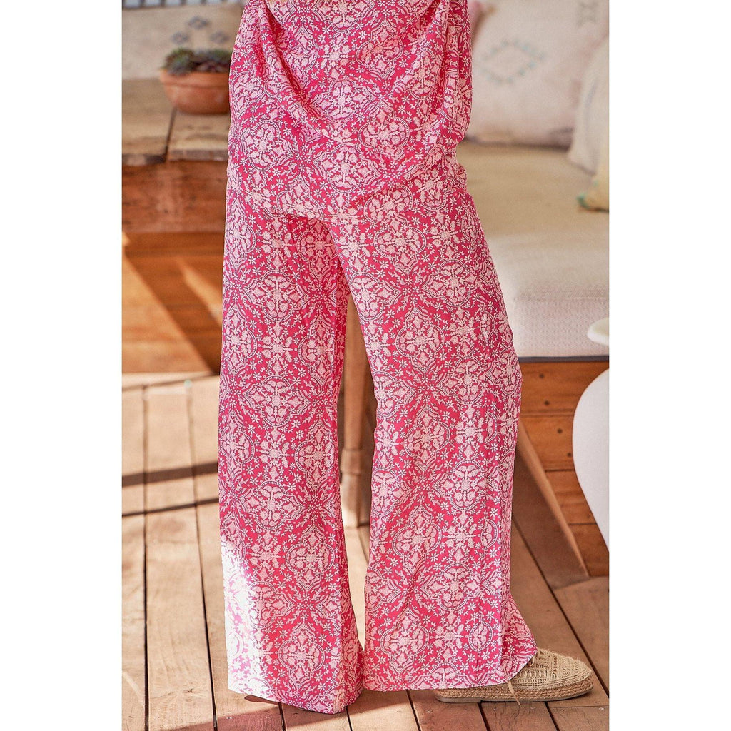 JAASE Pink Lemonade Print Jax Wide Leg Pants - AUSOUTLET.com.au