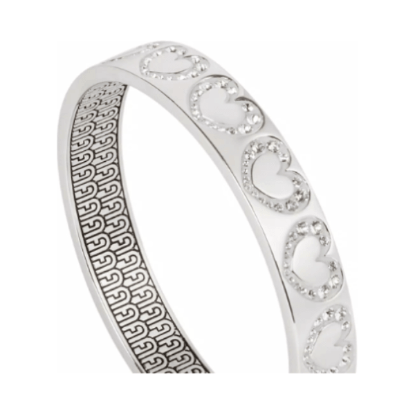 Furla 1927 Heart Metal Bangle - Silver - AUSOUTLET.com.au