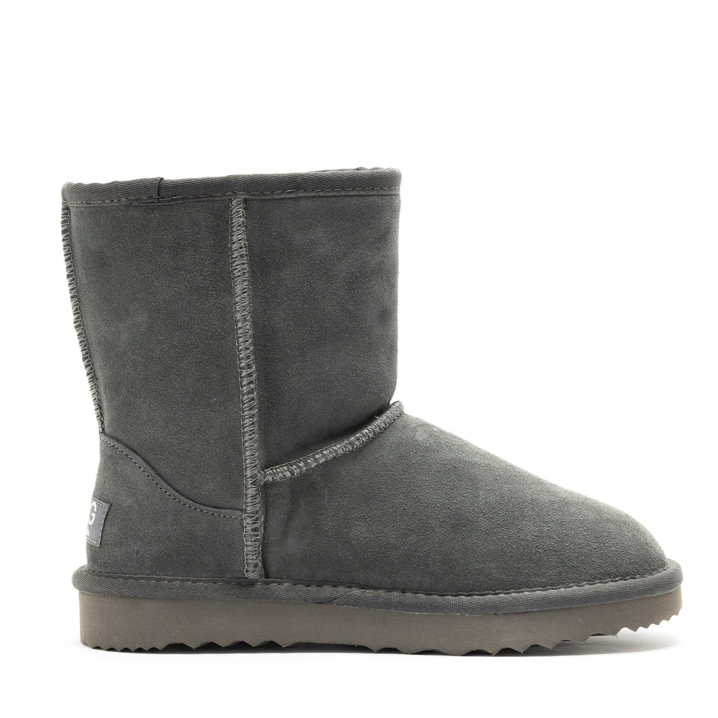 Byron Soul Ugg Classic Short Boots Grey - AUSOUTLET.com.au