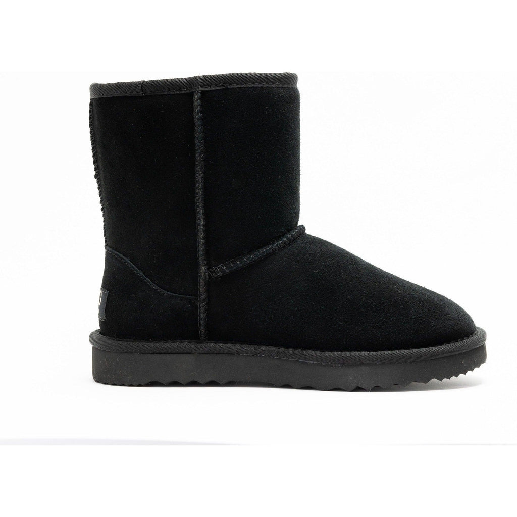 Byron Soul Ugg Classic Short Boots Black - AUSOUTLET.com.au