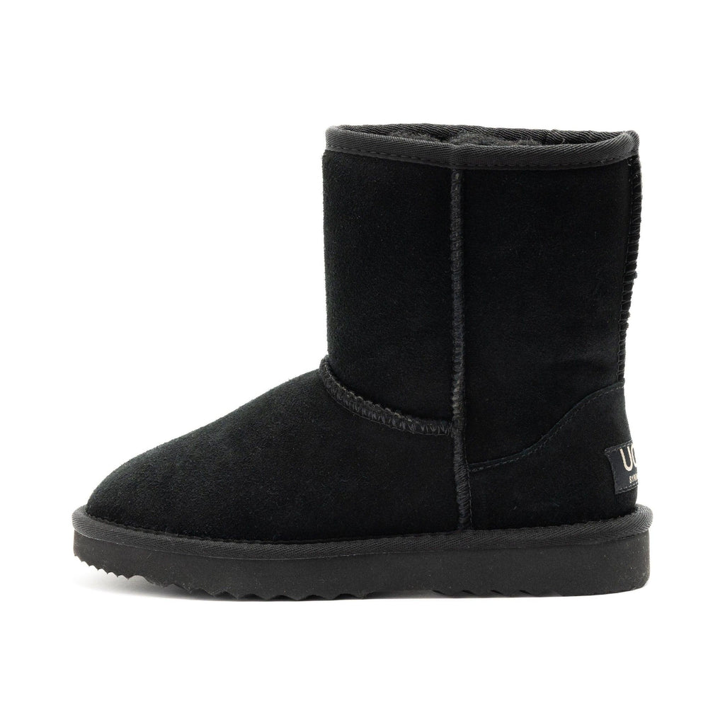 Byron Soul Ugg Classic Short Boots Black - AUSOUTLET.com.au