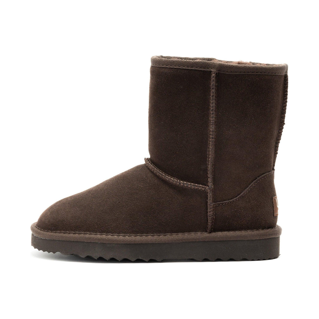 Byron Soul Ugg Classic Short Boots Dark Brown - AUSOUTLET.com.au