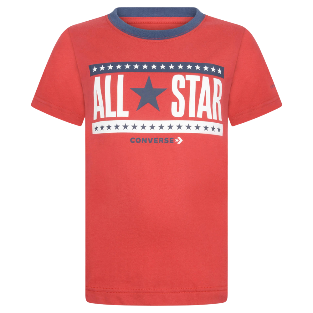 Converse Boys Enamel Red Stars & Stripes T-Shirt - AUSOUTLET.com.au