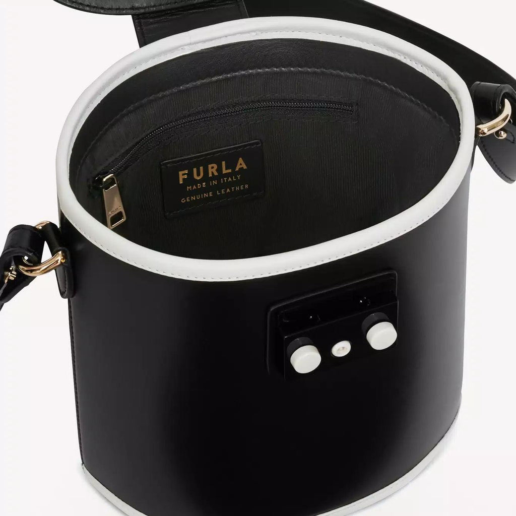 Furla Metropolis Mini Bucket Bag - Nero Talco - AUSOUTLET.com.au