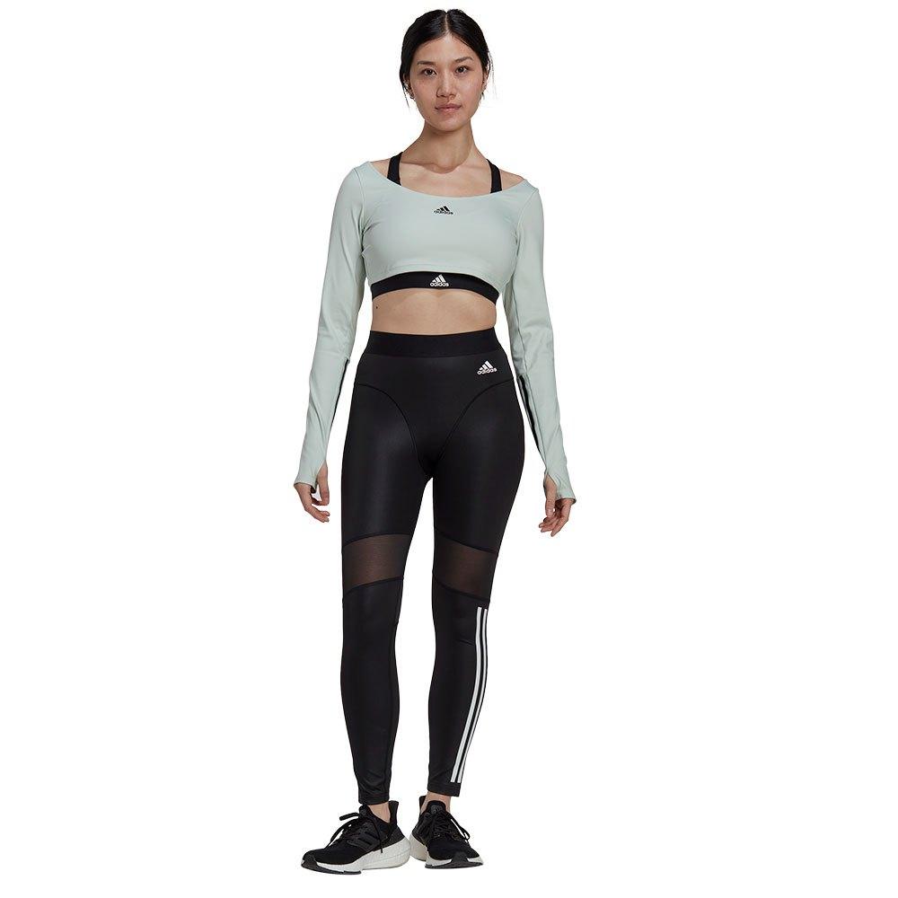 Adidas Womens Hyperglam 3-Stripes 7/8 Leggings - AUSOUTLET.com.au