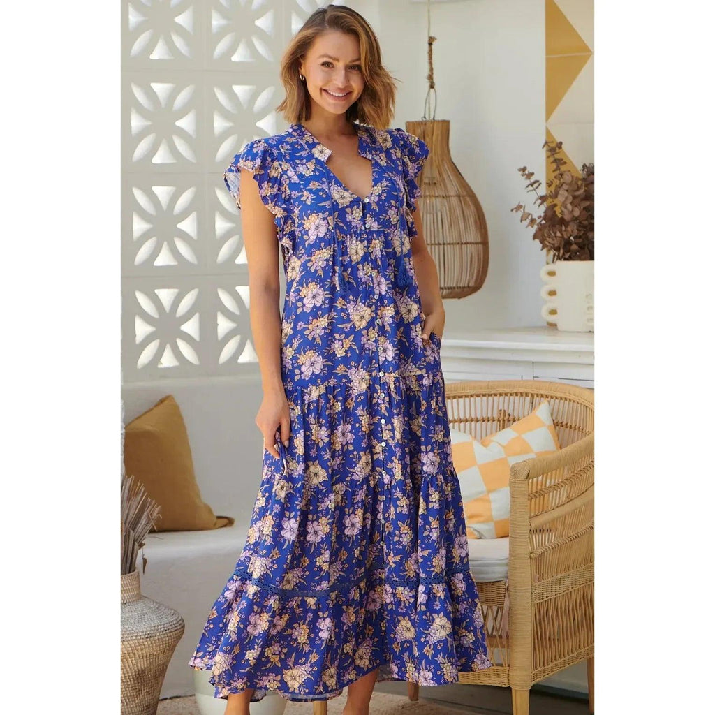 JAASE Delfina Print Agnes Maxi Dress - AUSOUTLET.com.au