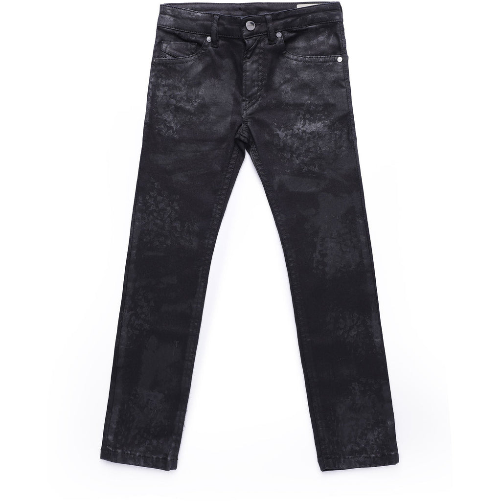 Diesel Boys Thommer Slim Jeans in Black - AUS OUTLET