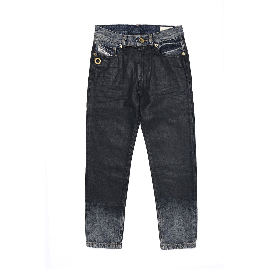 Diesel Boys Mharky Washed Jeans in Black - AUS OUTLET