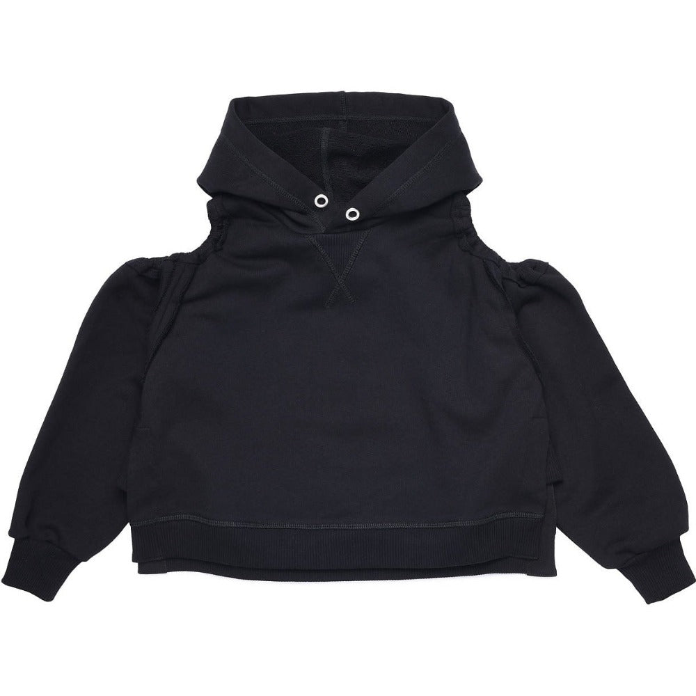 Diesel Girls Black Hoodie with Text on Back - AUS OUTLET