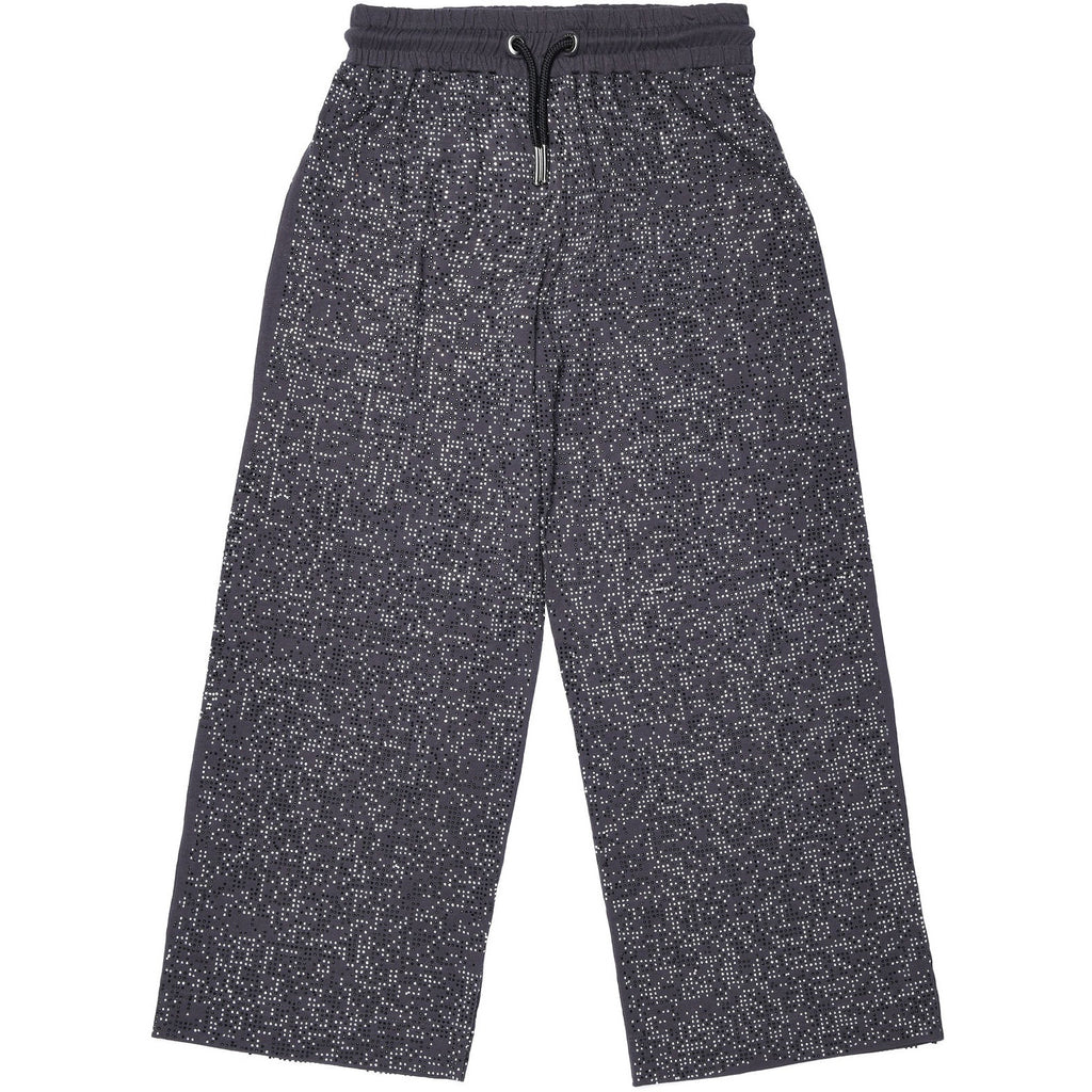 Diesel Girls Grey Sparkly Joggers with Elasticated Waist - AUS OUTLET