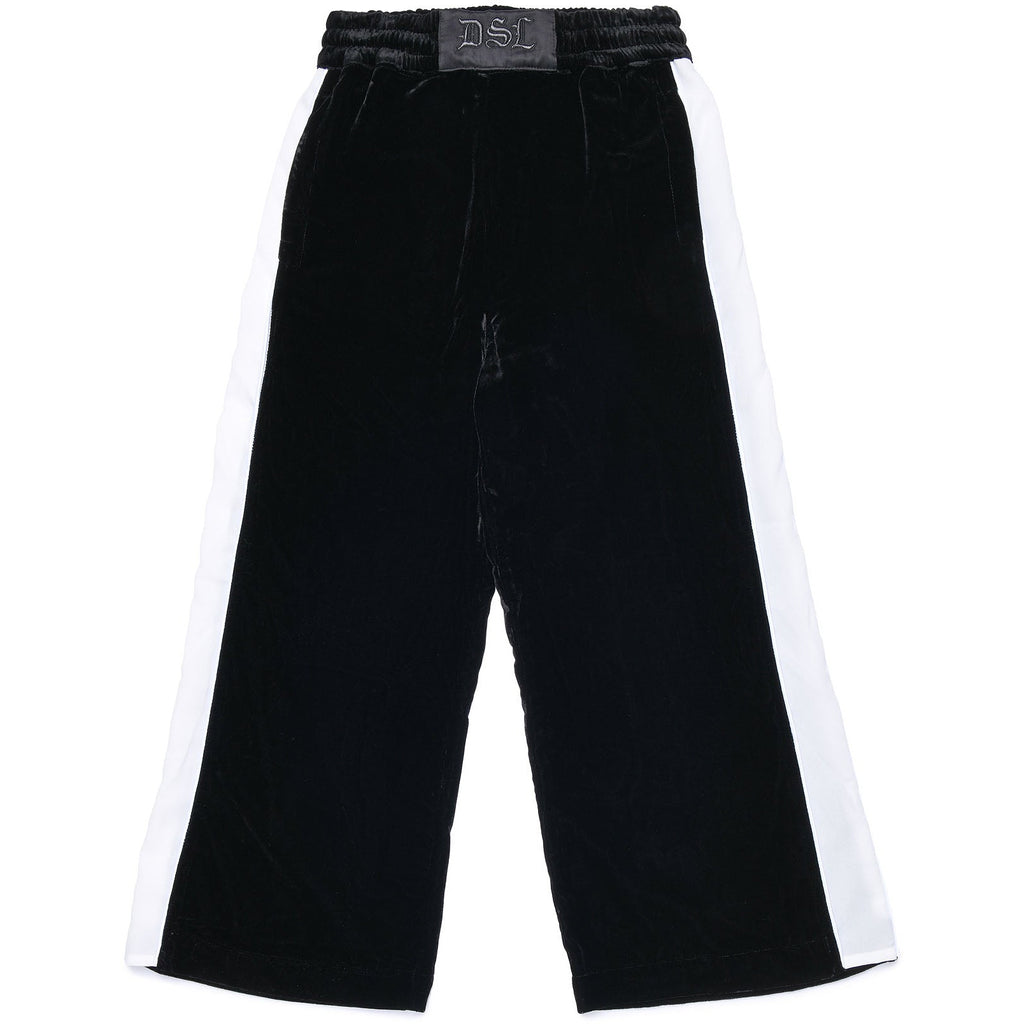 Diesel Girls Black Joggers with White Sides - AUS OUTLET